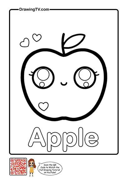 Apple Coloring Page