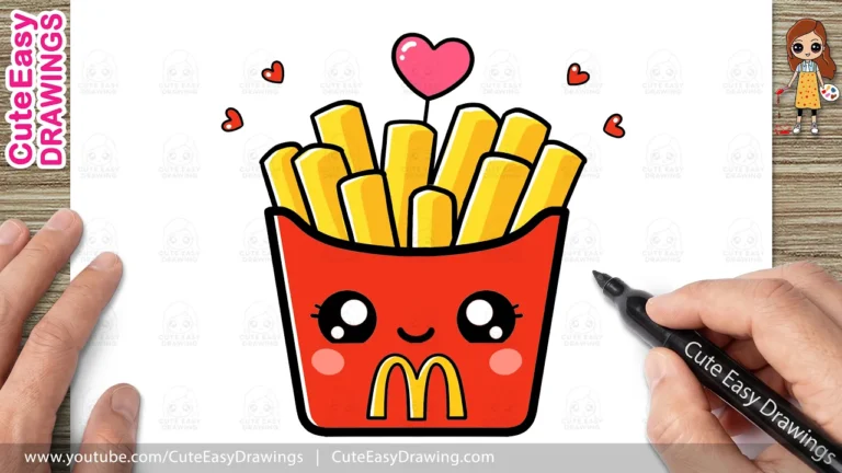 How to Draw Cute French Fries
