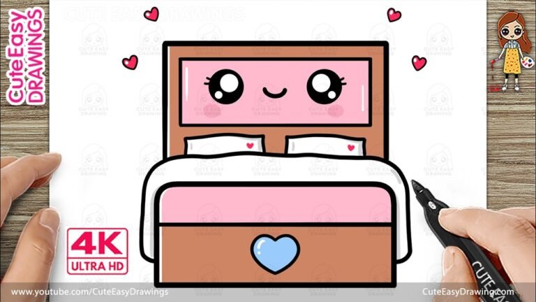 How to Draw a Cute Kawaii Bed