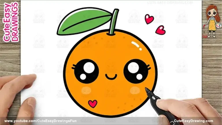 How to Draw a Cute Orange Easy