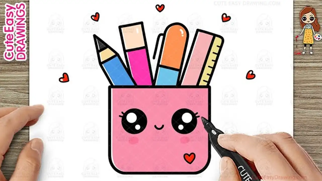 How to Draw a Cute Pen Stand