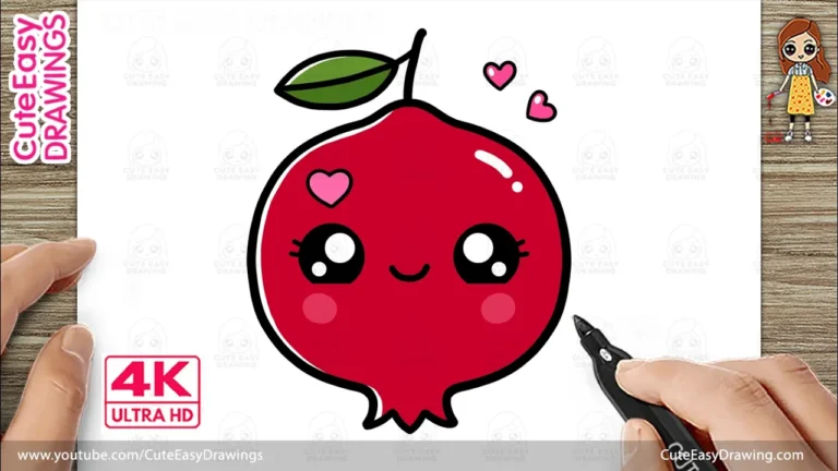 How to Draw a Cute Pomegranate