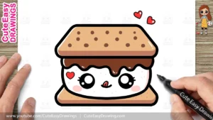 How to Draw a Cute S'more