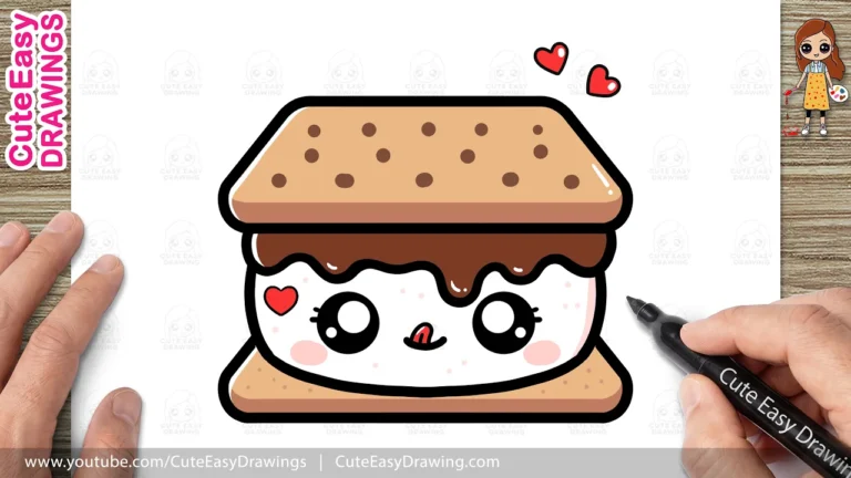 How to Draw a Cute S'more