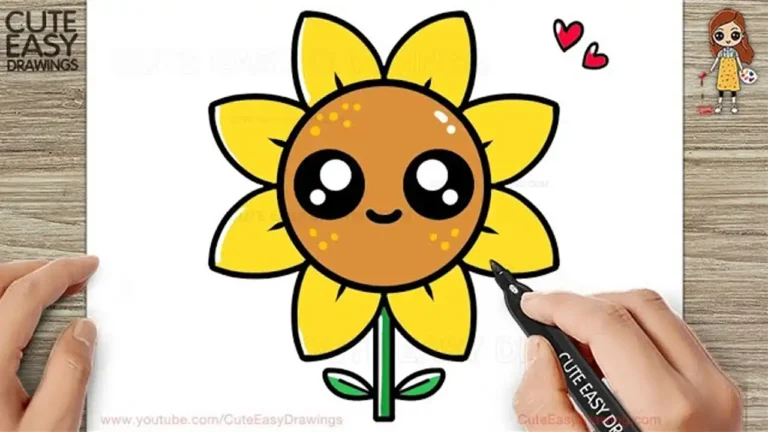 How to Draw a Cute Sunflower Easy